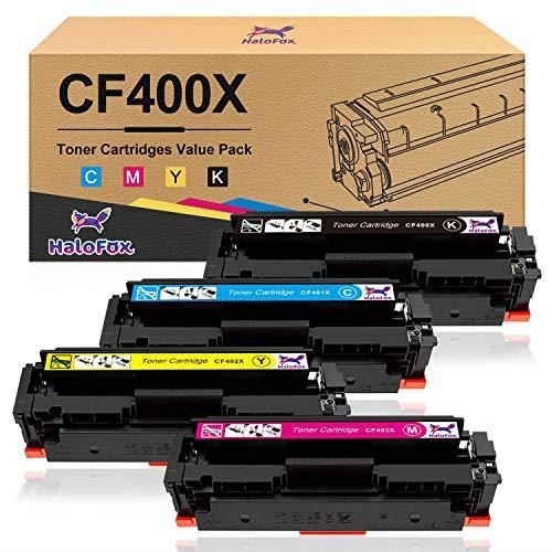 HaloFox 4 Tonerkassetter HP 201X (201A) - HP CF400X CF401X CF402X CF403X (CF400A) för HP Color LaserJet Pro M277n M277dw M277w HaloFox 4 Tonerkassetter HP 201X (201A) - HP CF400X CF401X CF402X CF403X (CF400A) för HP Color LaserJet Pro M277n M277dw M277w