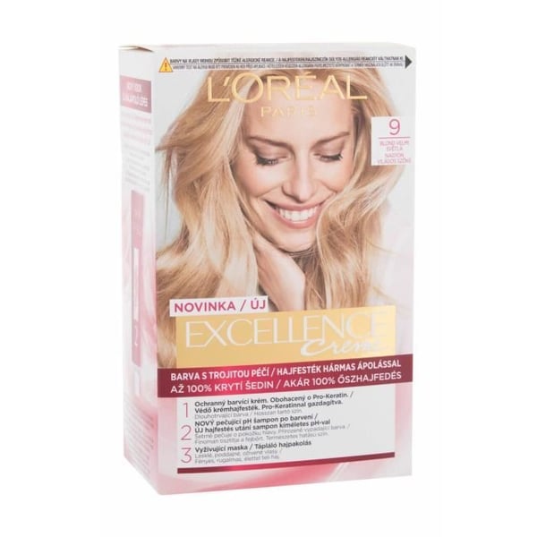 48 ml Loréal Paris Excellence Creme Triple Protection, 9 naturligt ljusblond, hårfärg