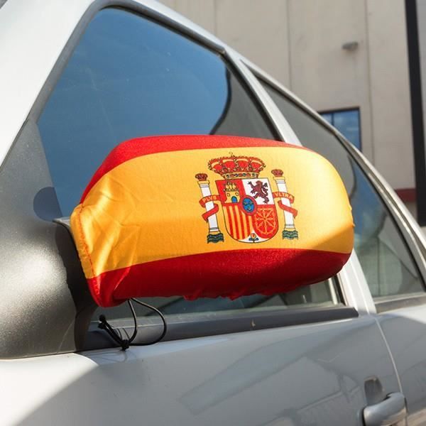 Skyddar med spansk flagga för speglar - Supporter spaniens bil