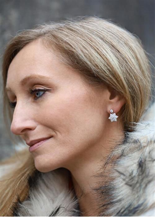 Hängande örhängen - AGATO - AGT-E012PW - Silver 925 - Kubisk zircon - Rhodinerade