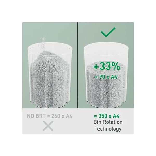 Papirødelægger - 8 ark - DIN P5 - 22 liter - Leitz IQ OptiMax Small Office 350
