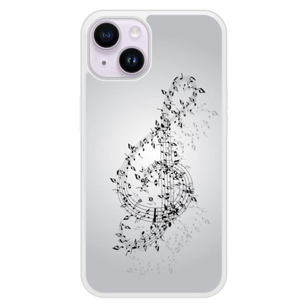 Fodral i förstärkt silikon med tryck kompatibel med Apple iPhone 14 Vals av noter
