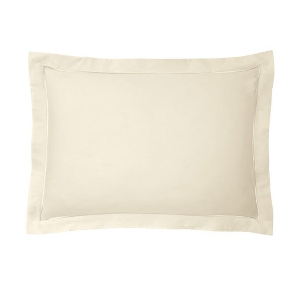 Kuddfodral i kammad percale bomull "Julian" alla storlekar Ren Bomull - Julian Ivoar - Kuddfodral 50 x 70 cm finish p