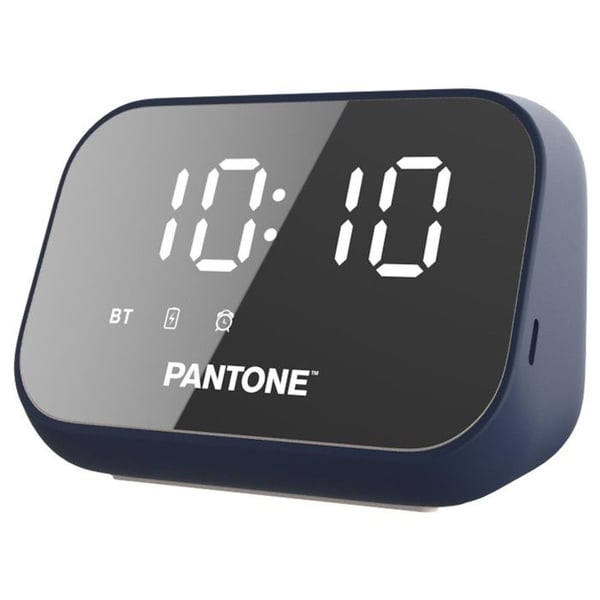 Digital väckarklocka - Pantone PT-BS008N - Blå - Li-Ion batteri 48h - Bluetooth 10 m
