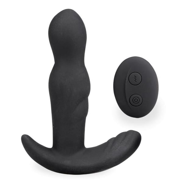 Anal vibrator Prostatastimulator med vibrationer och massage Elma - Svart