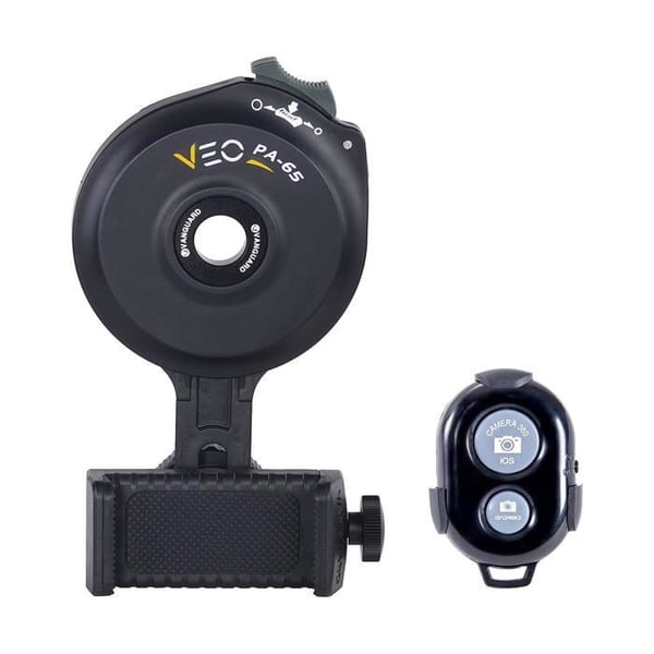 Digiscoping Adapter - VANGUARD - VEO PA-65 - Universell för Smartphone - Bluetooth-fjärrkontroll - Svart