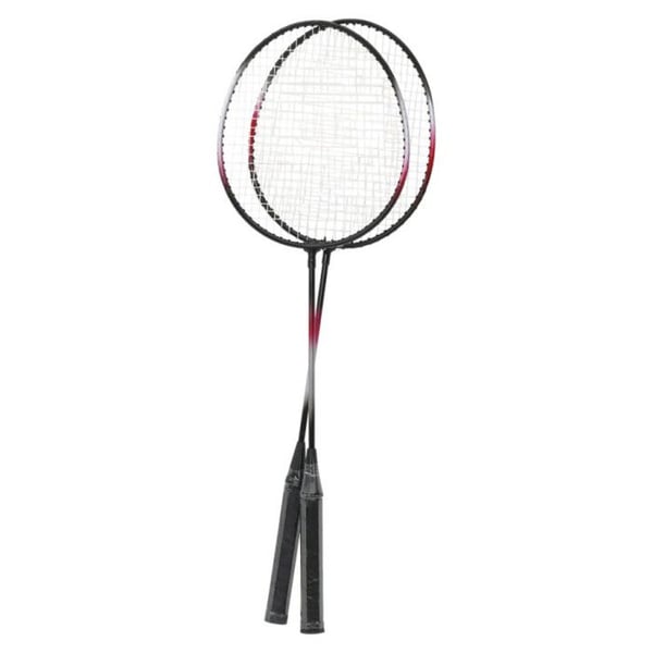 Badmintonset med 2 racketar, nät och förvaringslåda