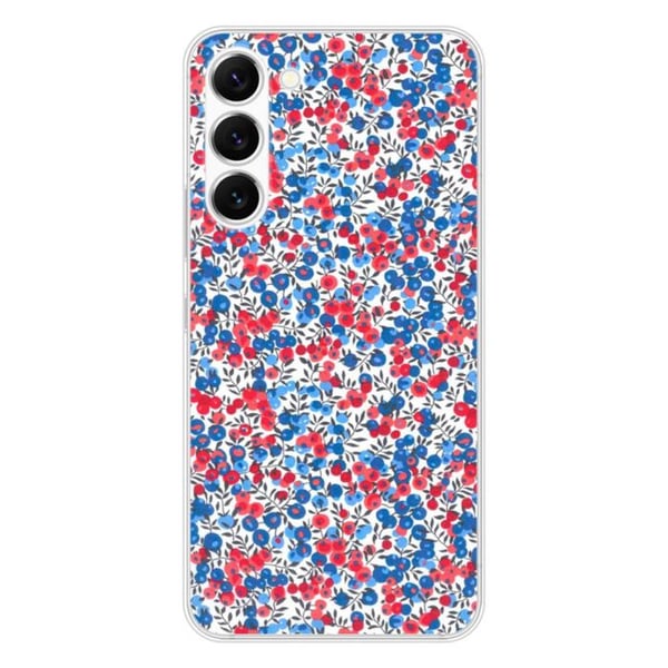 Tryckt silikonfodral kompatibelt Samsung Galaxy S23 Liberty Wiltshire Blue