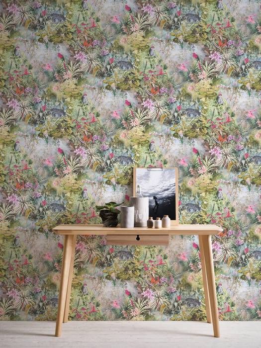 A.S. Creation 381793 Non-woven tapet med blommor 0.53 m x 10.05 m Grön