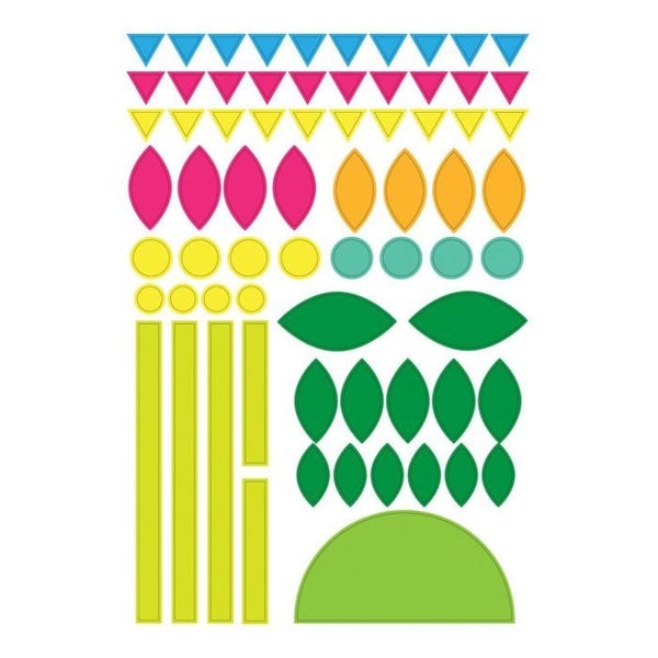 MégaCréa DIY - Mosaikblommor klistermärken 1 till 14 cm x 138 bitar