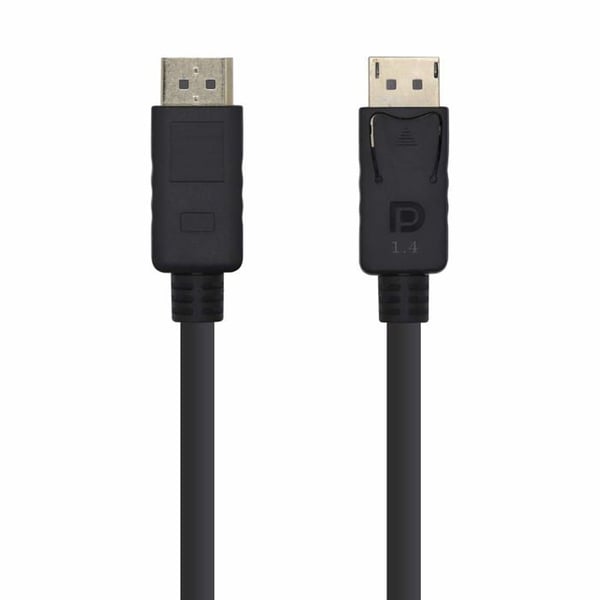 DisplayPort-kabel 8K - AISENS - 2,0 m - 8K@60Hz - Hane DP - Bakåtkompatibel - 24K guldskydd - OFC koppar