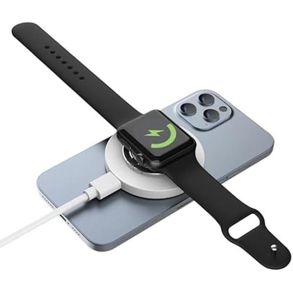 Trådlös laddare - MUVIT - iPhone - 15W - Stöd ingår - Type-C-kabel
