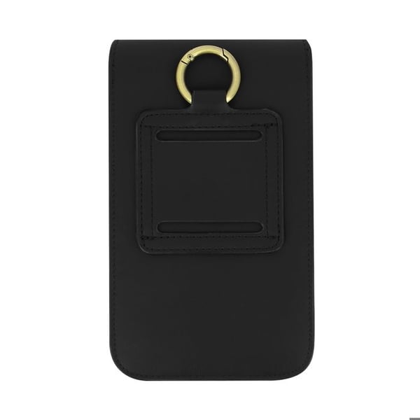 Smartphone Bälte Fodral - AVIZAR - Multipocket - Svart - Magnetisk - Halvstyv