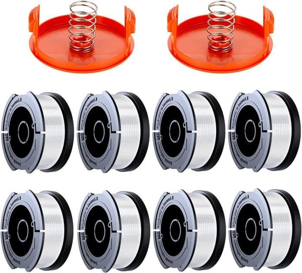 "Trimmertråde - Kompatibel med Black & Decker - 8 Pakke - Abrasion Modstandsdygtig - Effektiv Klipning"
