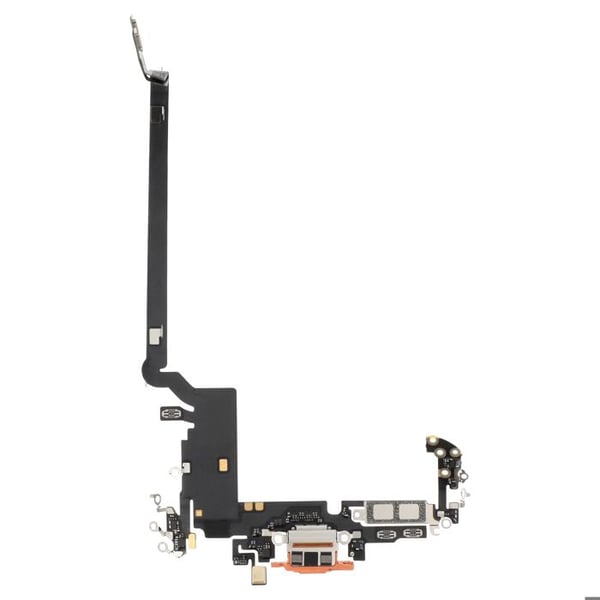 USB-C laddningskontakt för iPhone 17 Pro Max med inbyggd mikrofon orange
