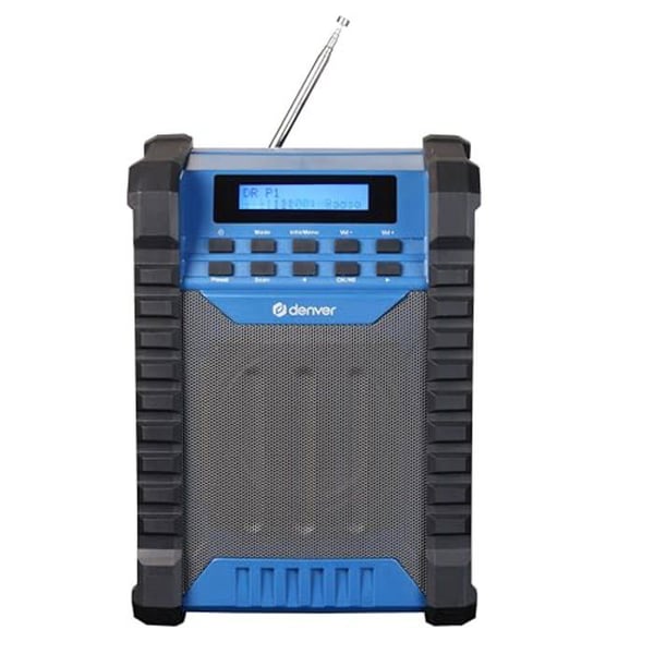 Byggepladsradio - Denver - WRD-60 - DAB+/FM - Bluetooth - Vandtætte IP54