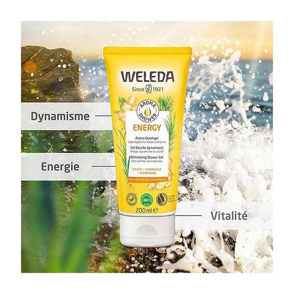 Brusegel - WELEDA - Aroma Shower Energy - 200ml - Biologisk nedbrydelig - Naturlig duft