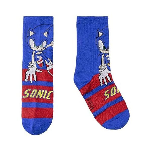 Långa Strumpor - Cerdá - Sonic - Blå, Röd och Vit - Bomull, Polyester, Elastan
