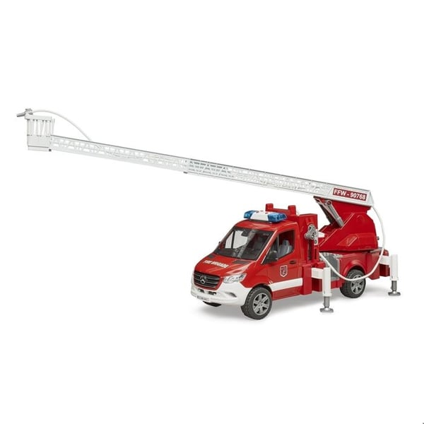 Mercedes Benz Sprinter brandbil med stege, vattenspruta och ljud- och ljusmodul