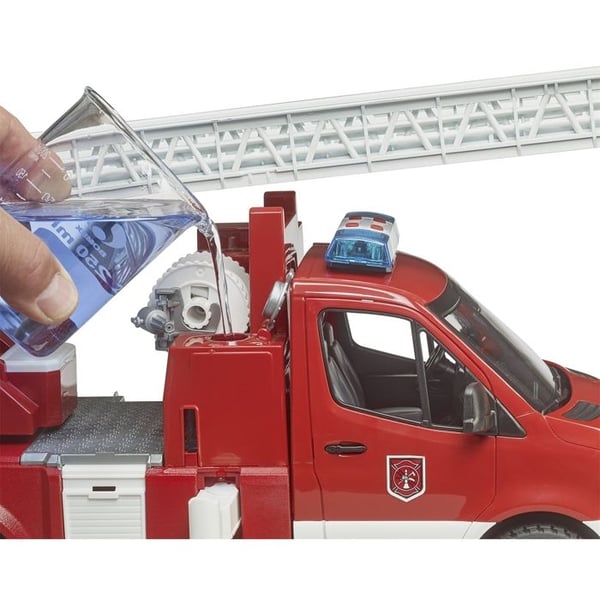 Mercedes Benz Sprinter brandbil med stege, vattenspruta och ljud- och ljusmodul