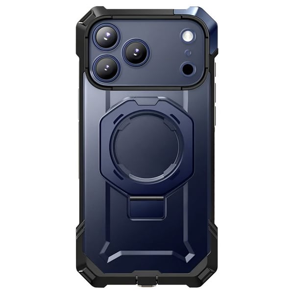 MagSafe-skal för iPhone 17 Pro med Antikollisionsstativ 4.5m Fotoknapp Supcase Blå natt