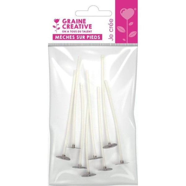 Graine Créative - Veke för ljus 10cm 8 stycken