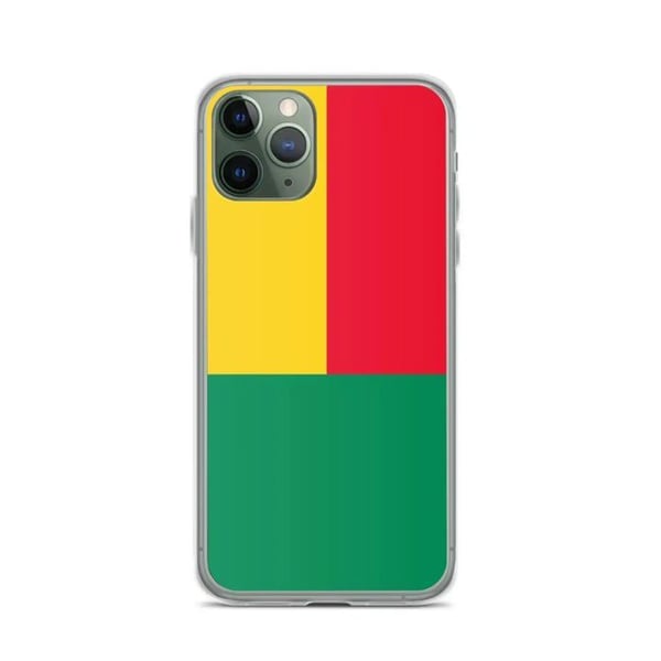 Mobilskal – Benins flagga – Kompatibel med iPhone 11 Pro – Mjuk etui – Slitstark och stötresistent – Silikon – Pixelforma
