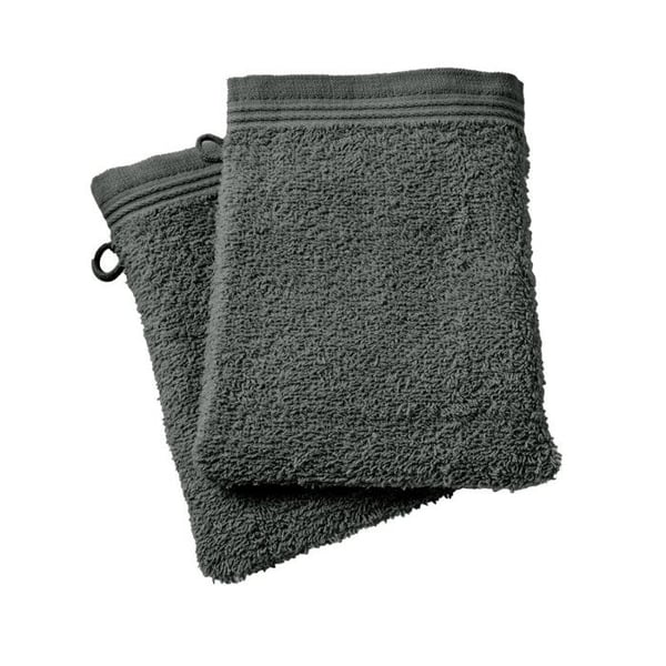Pack med 2 tvättlappar "Spa" 15 x 21 cm / 400 gr/m² - "Spa" Skiffer