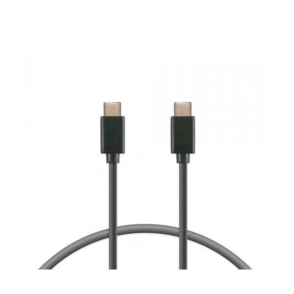 USB-laddningskabel - KSIX - BXCUC03S - USB-C (H) till USB-C (H) - 1 meter - Svart