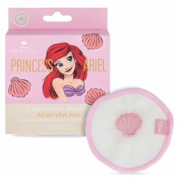 Återanvändbara sminkborttagningsdiskar - MAD BEAUTY - Ariel Disney - Vuxen - Unisex - Officiell