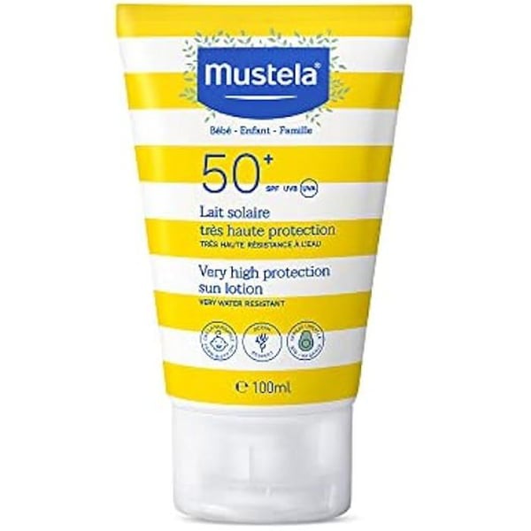 Solmjölk - MUSTELA - SPF50+ - 100 ml - Allergivänligt - Babyskydd