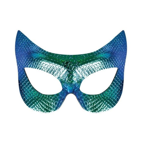 Ansiktsmask - LITEN CLOWN - Iridescent - Skal-effekt - Blå - Bekväm