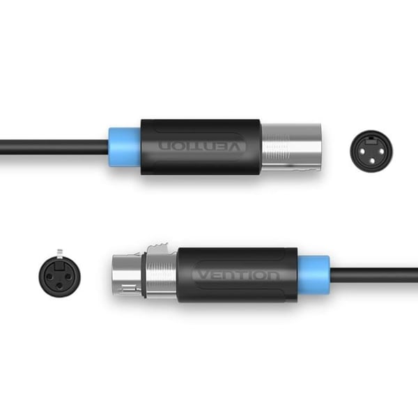 XLR-kabel - Vention - Flerfärgad - 21x18x3 cm - 50 g - Rund form - Magnetisk - BBFB