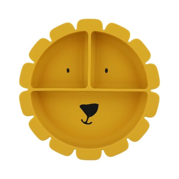Tallrik med silikon sugkopp och fack - Mr Lion
