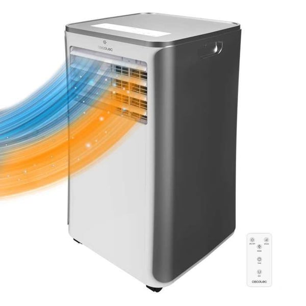 Cecotec Bärbar Klimatanläggning ForceClima 9400 Värme. Fjärrkontroll och värmepump 9000 BTU, LED-display, 5 Lägen.