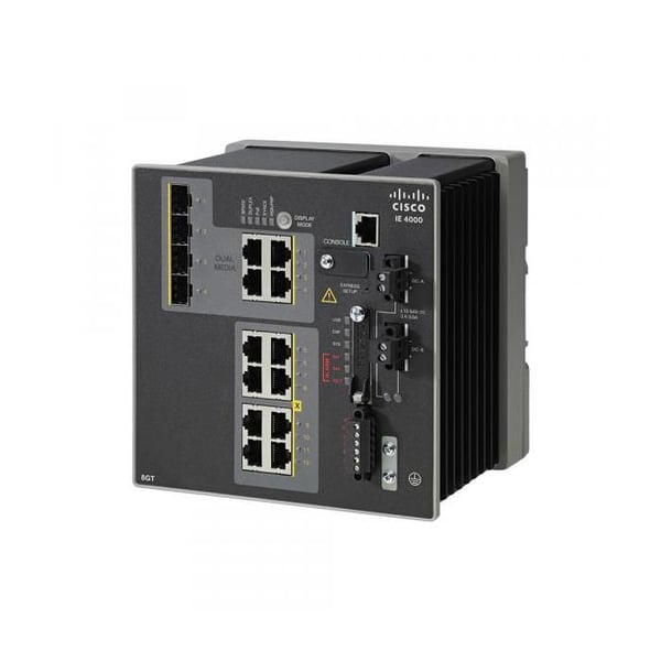 Cisco Industrial Ethernet 4000 Series Managed Switch 8 x 10-100-1000 + 8 x 10-100-1000 (PoE+) + 4 x Gigabit SFP Combo...