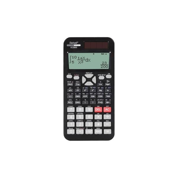Vetenskaplig kalkylator - Rebell - SC 2080S - 417 funktioner - 2-radig skärm - Svart