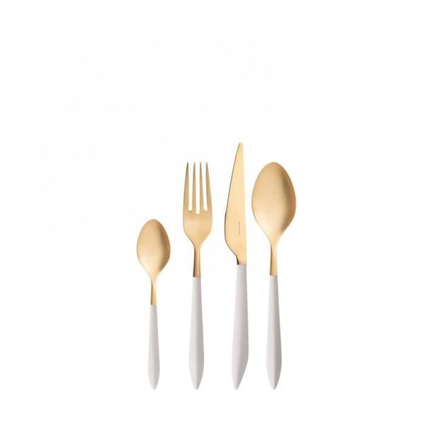 Ménagère - ARES - Ares Gold - Rostfritt stål 18/10 - PVD-guldfinish - 24 delar