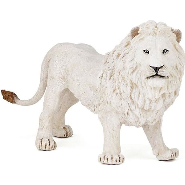 Lejonfigur - PAPO - WILD LIFE - Vit - För barn från 3 år och uppåt