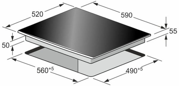Induktionshäll - Kaiser - KCT 6745 FI ElfAD - 60 cm - 2 FLEX zoner - Power Boost