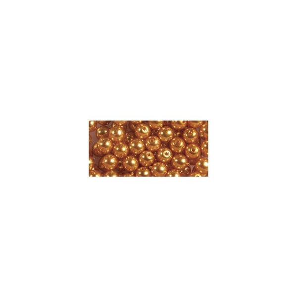 Renaissance Glaspärlor, 4mm ø, solgult, 85 st i lådan