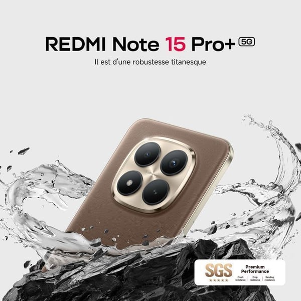 Smartphone - XIAOMI - Redmi Note 15 Pro+ 5G Blå - 8 Go RAM - 256 Go - 6,83 tum AMOLED