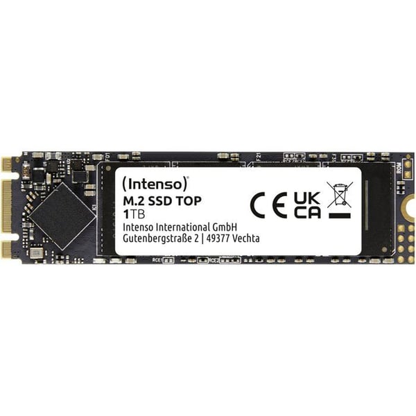 INTENSO - Topp - Intern SSD - 1 To - M.2 SATA III 6 Gb/s - Läshastighet upp till 520 Mo/s