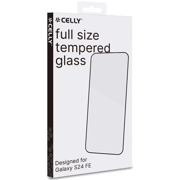 Skärmskydd - CELLY - FULLGLASS - Härdat glas 9H - Kompatibel med Galaxy S24 FE - Bubblfri installation