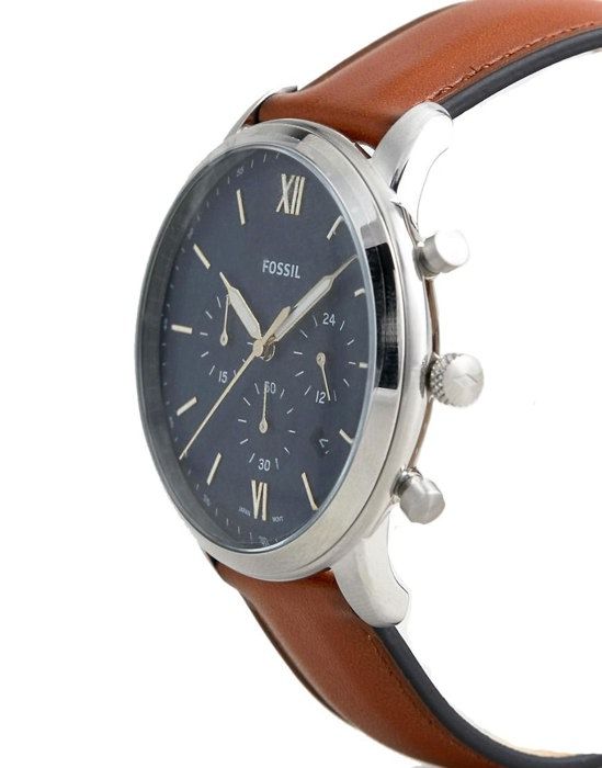 Klocka - Fossil - Neutra FS5453 - Läder - Analog - Brun