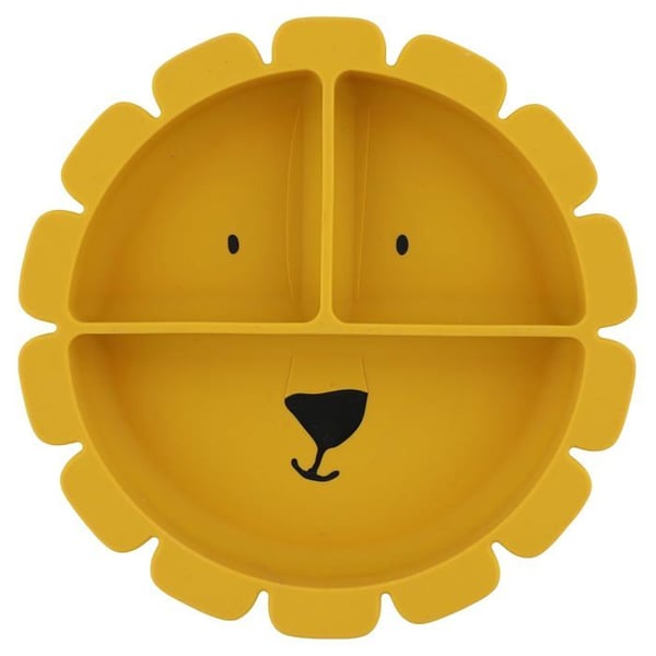 Tallrik med silikon sugkopp och fack - Mr Lion