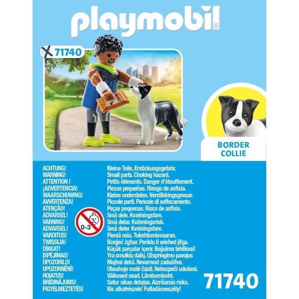 Sportfigur med hund - PLAYMOBIL - PLAYMOBIL 71740 - Sportig man med Border Collie - 7 delar - 1 figur