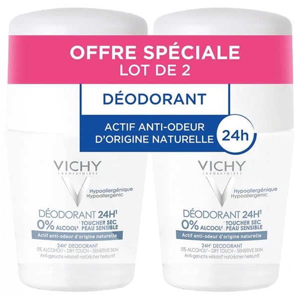 VICHY Deo 24h utan aluminiumsalter 2x50 ml Deodorant för kroppen