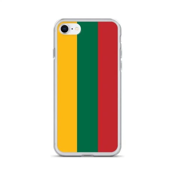 Mobilskal – Litauens flagga – Kompatibel med iPhone 6S – Mjuk fodral – Stötsäker och slitstark – Silikon – Pixelforma