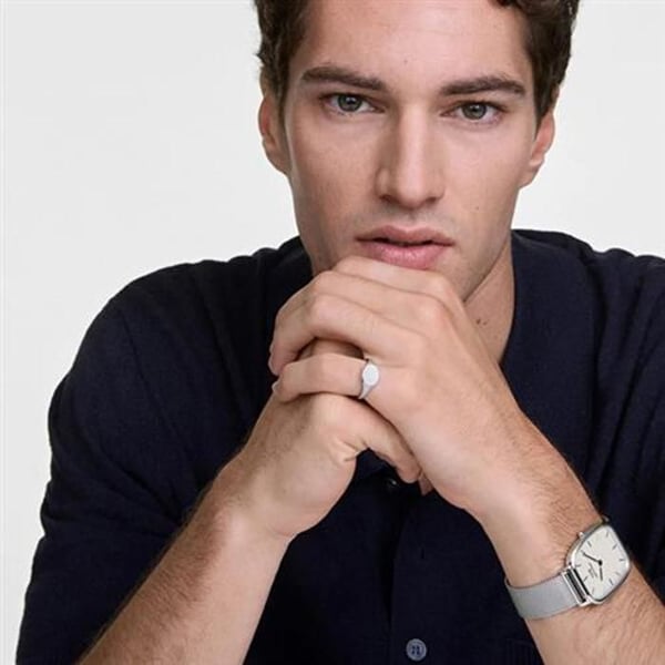Ur - DANIEL WELLINGTON - Marlon Melrose Linen - Sølv - Kvarts - Vintage